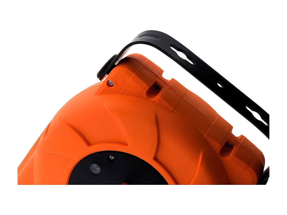 Enrouleur mural câble H05VV-F 3G1mm² 11m + 2m - orange - Zenitech