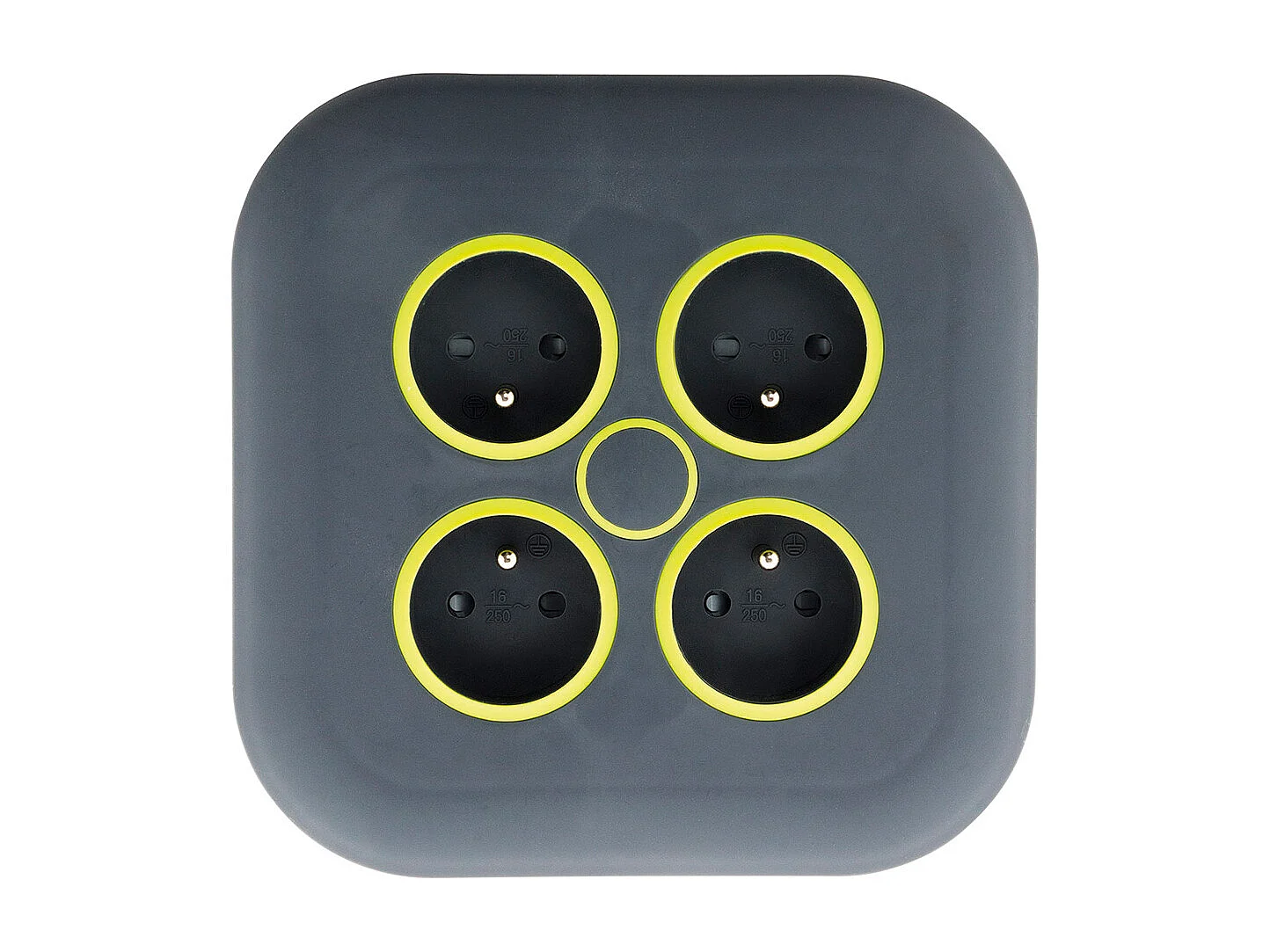 Enrouleur domestique 4 x 2P+T 16A + coupe-circuit - 7m - Vert - Zenitech