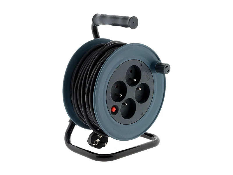 Enrollador Doméstico 4 Tomas 15m 3G1mm² Gris Zenitech