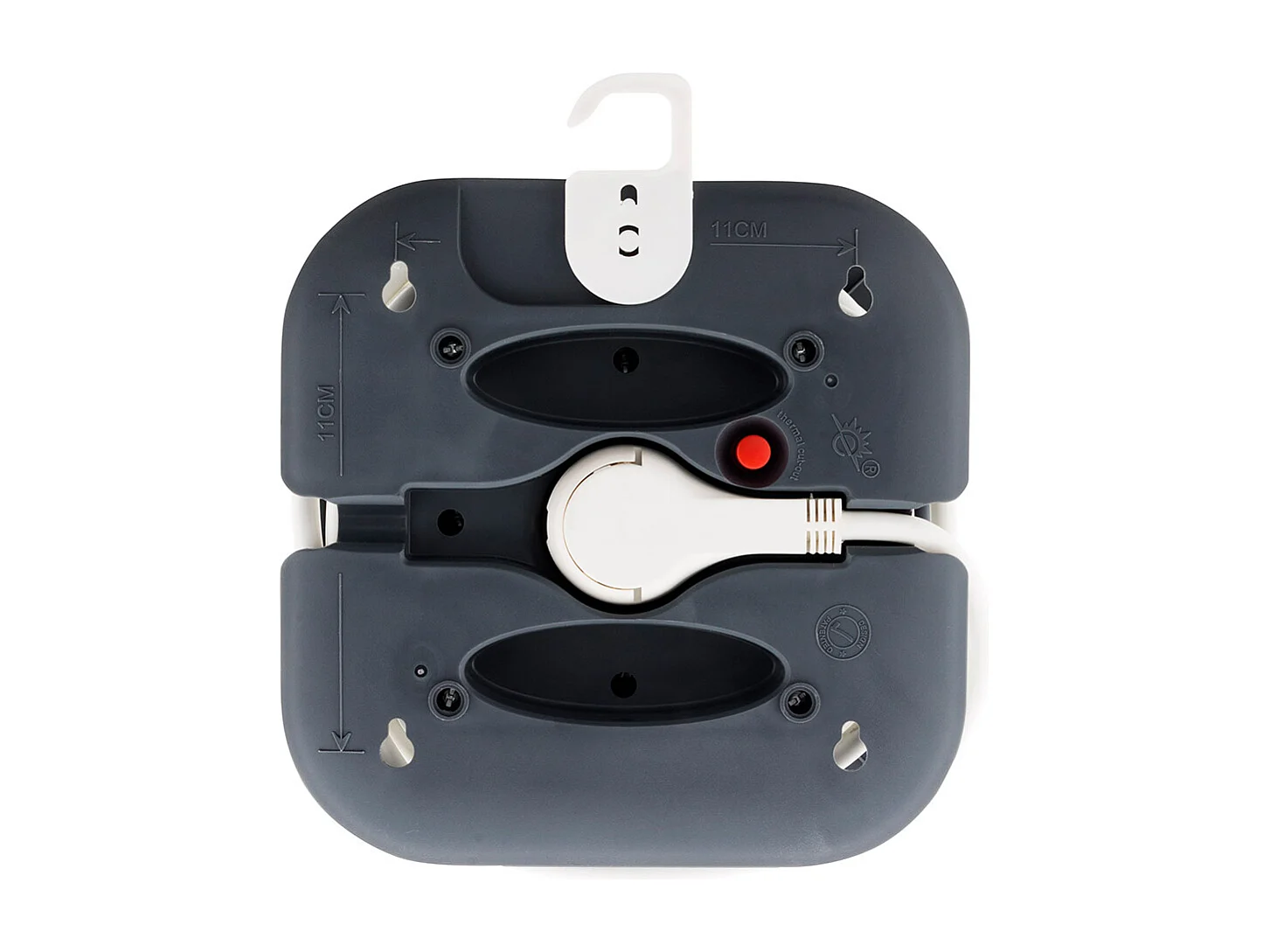 Enrouleur domestique 4 x 2P+T 16A + coupe-circuit - 7m - Blanc - Zenitech