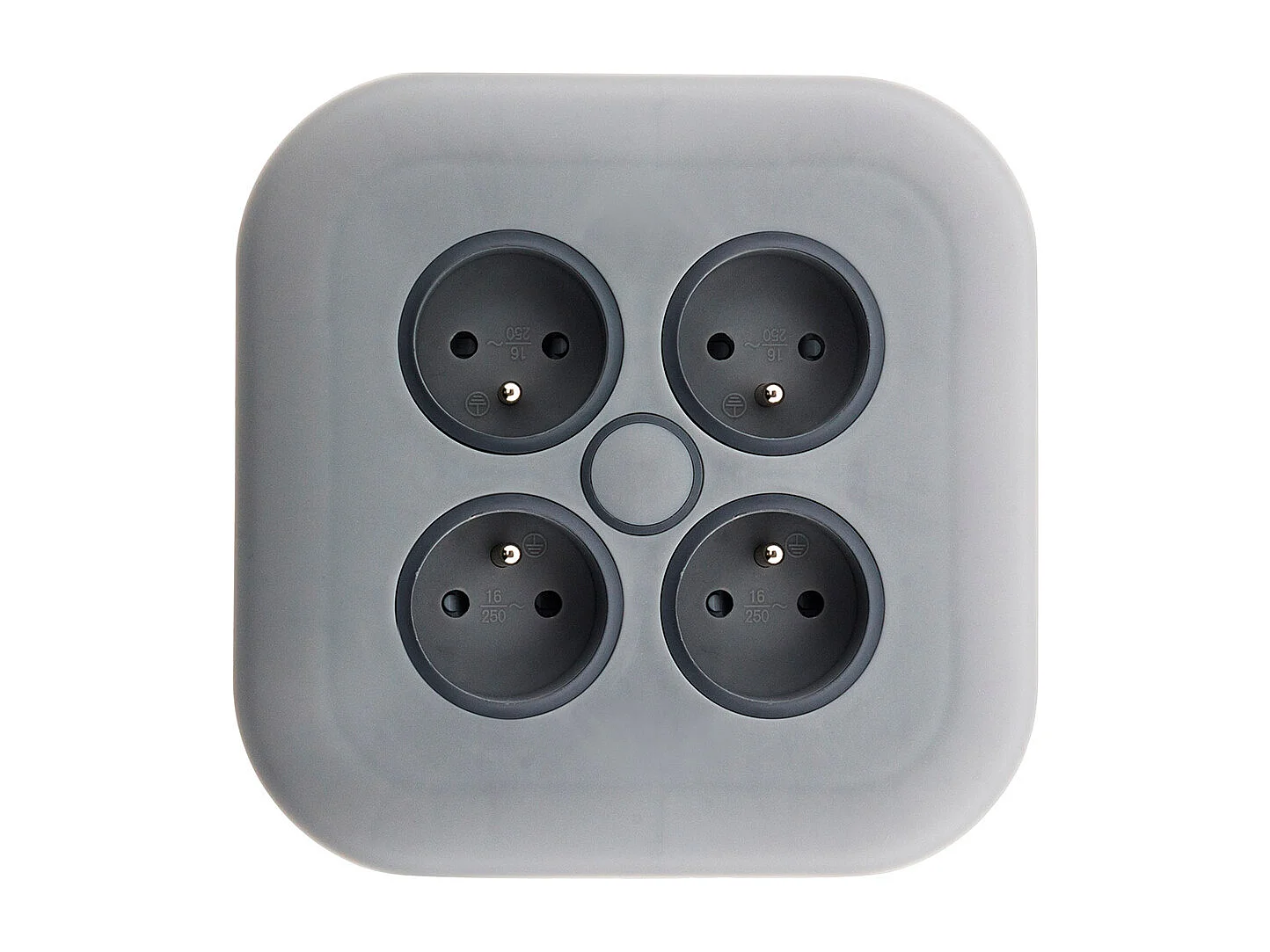 Enrolador Doméstico 4 Tomadas 2P+T 16A Cinzento Zenitech - 7m Disjuntor