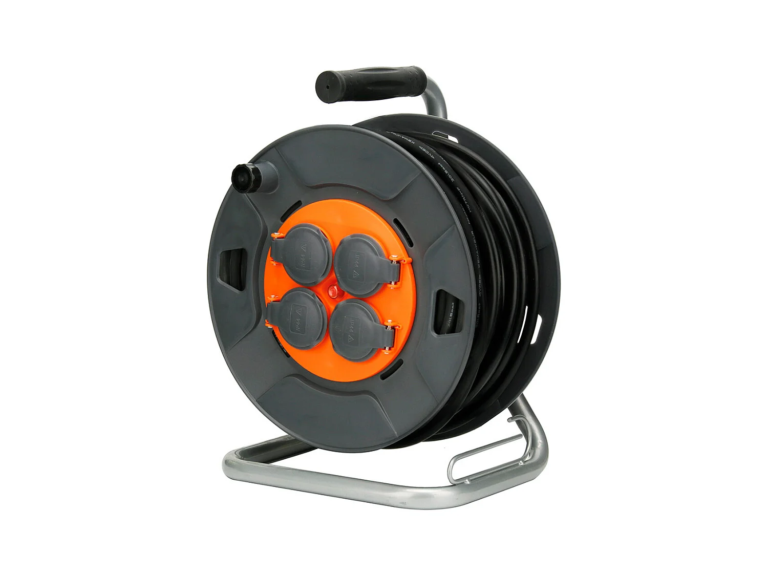 Enrouleur de chantier IP44 4 prises 16A 3G1,5mm² 40m - Orange - Zenitech