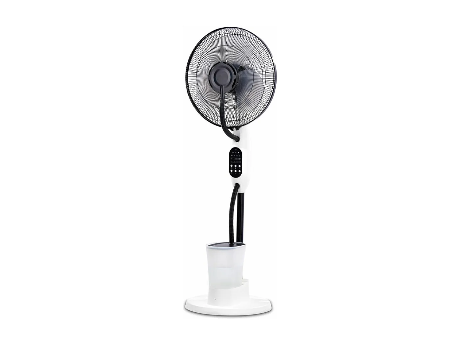 Ventilateur Brumisateur Silencieux et Oscillant - 75W - Blanc 40cm - 3 Vitesses - Voltman