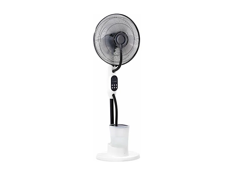 Ventilateur Brumisateur Silencieux et Oscillant - 75W - Blanc 40cm - 3 Vitesses - Voltman