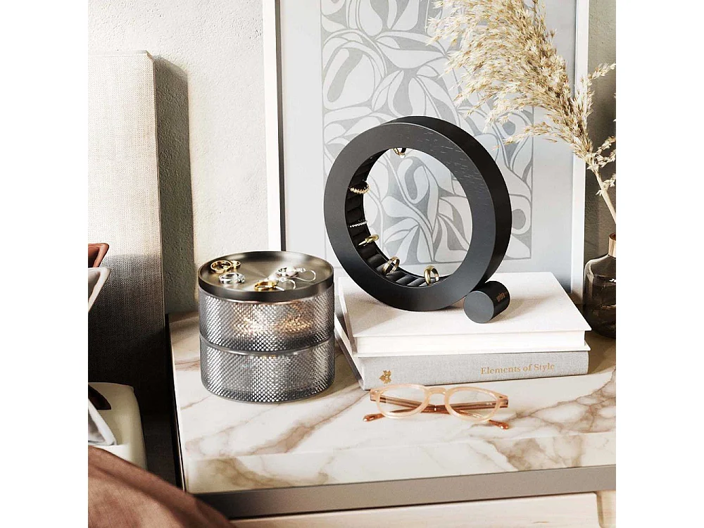 Support à bijoux en bois et velours Ferris