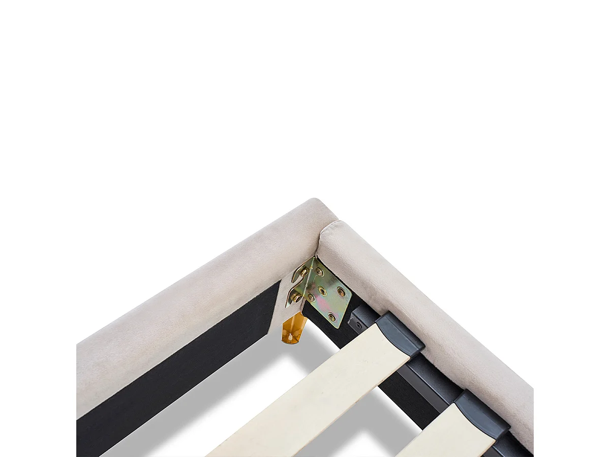 Lit Velours Beige LAVEZZI