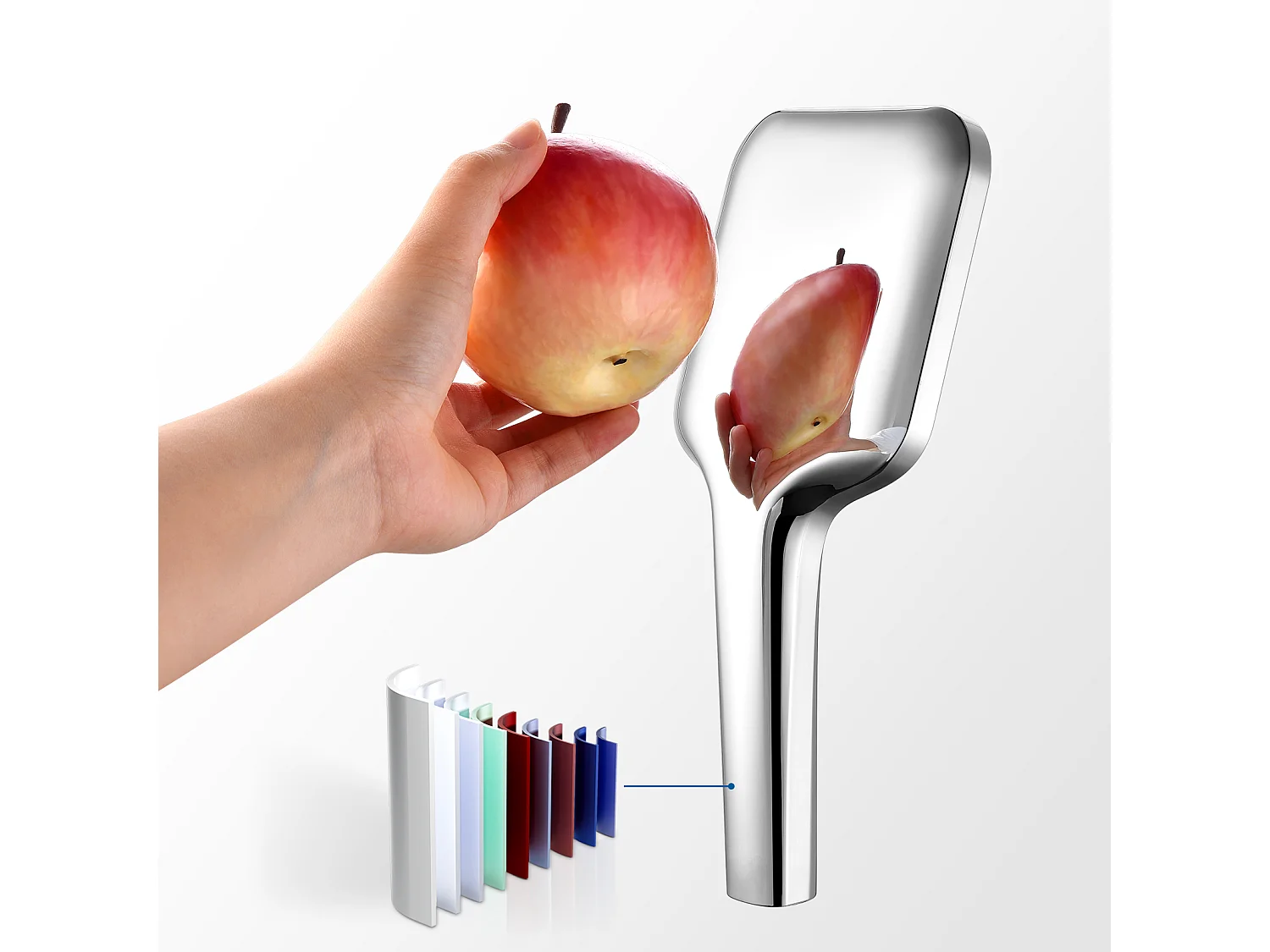 AURALUM MAX Hochdruck-Duschkopf, mit 3 Sprühmodi, Anti-Kalk-Duschbrause, Chrom (ohne Schlauch)