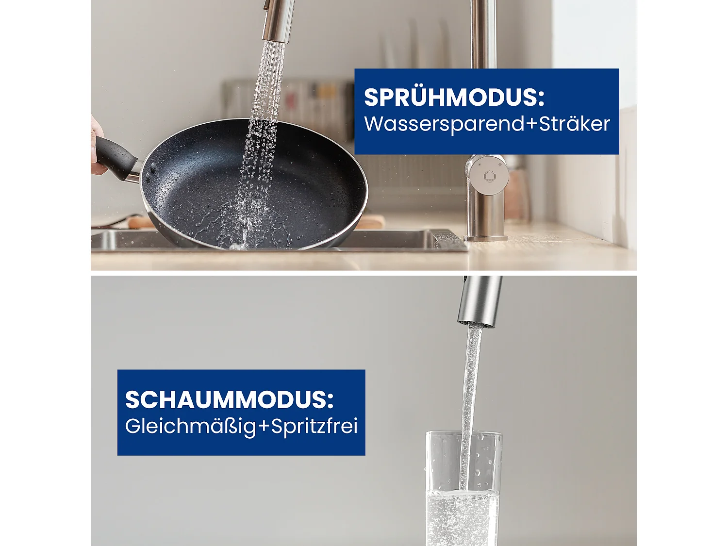 Cecipa max 45x45cm zwarte quartz spoelbak 1 spoelbak in kwarts en hars keukenspoelbak + keukenmengkraan met geborstelde uittrekbare spray