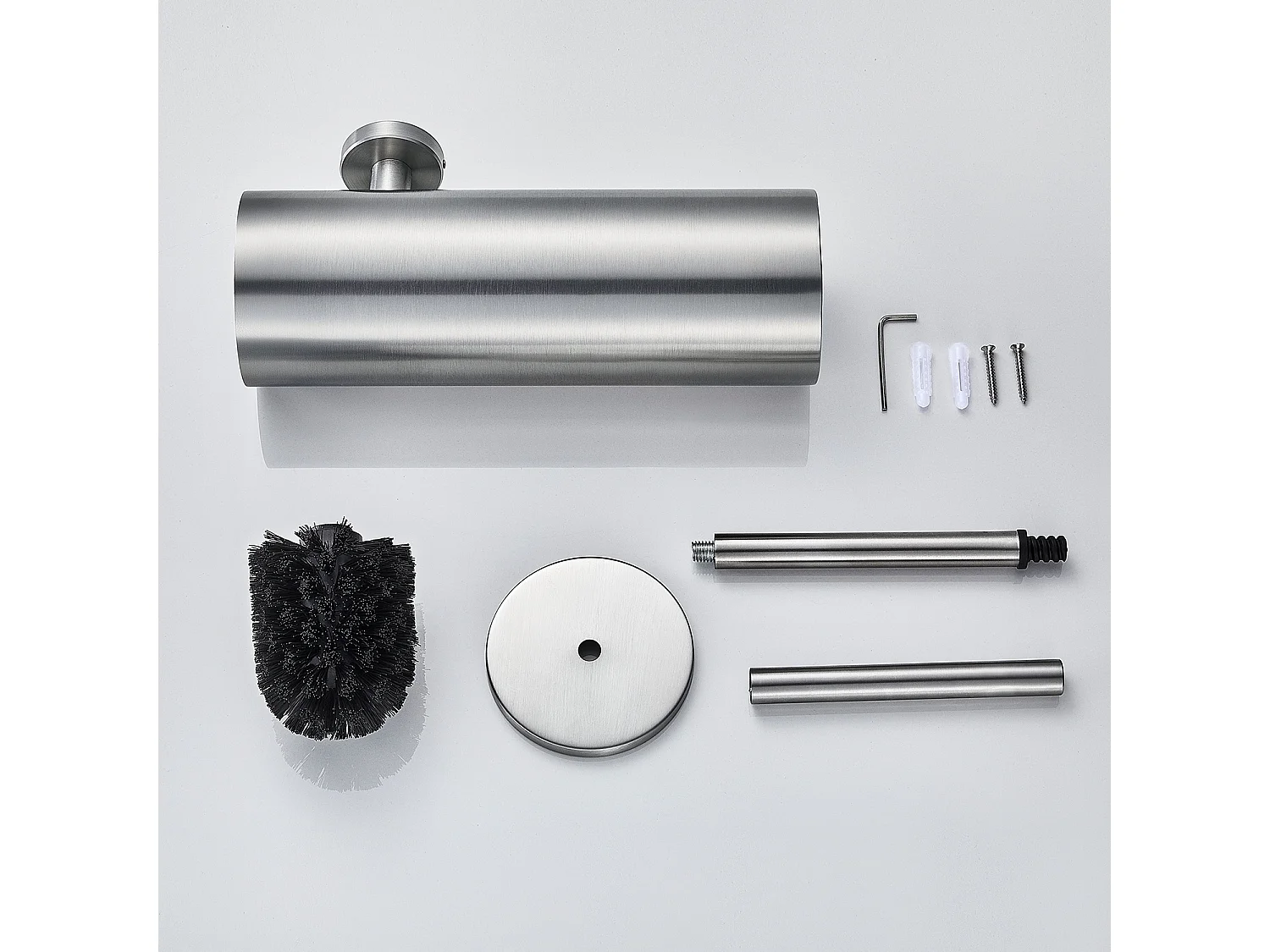 Toilettenbürstenhalter aus Edelstahl, wandmontierte Toilettenbürste, einfache Installation, perfekt für Badezimmer, Toilette, WC, wasserdicht, leicht zu reinigen