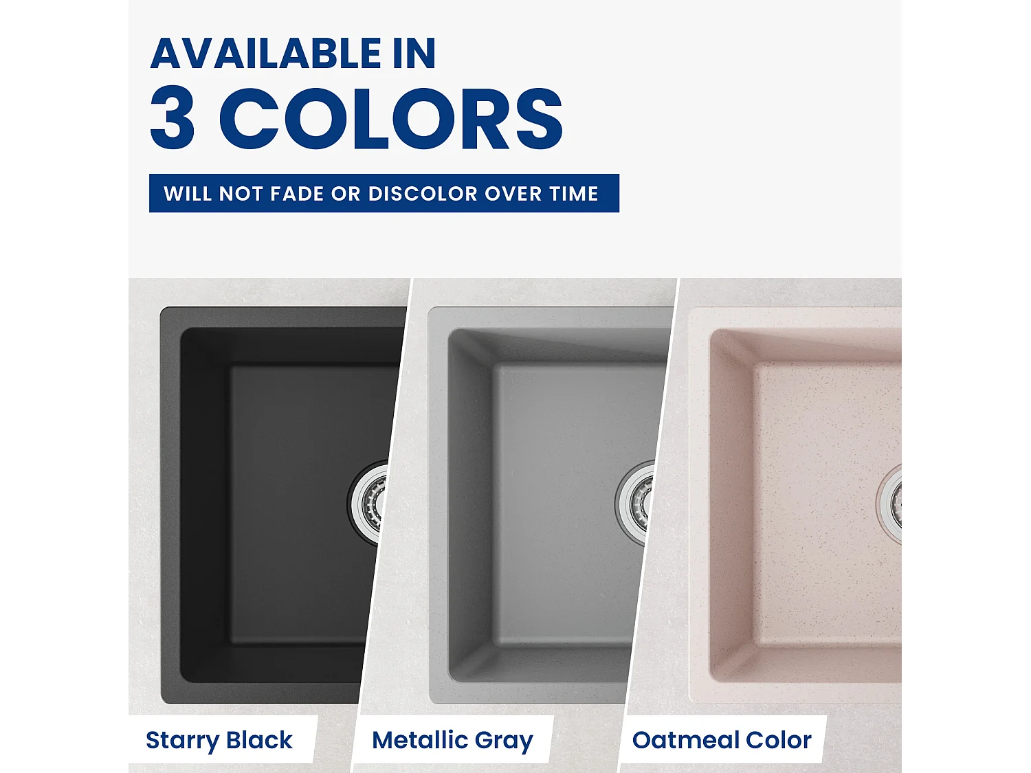 Cecipa max Evier 1 Bac avec Egouttoir Evier à encastrer Quartz et résine Noir 65x45cm + Robinet avec Douchette Mitigeur d'évier Extractible Brossé