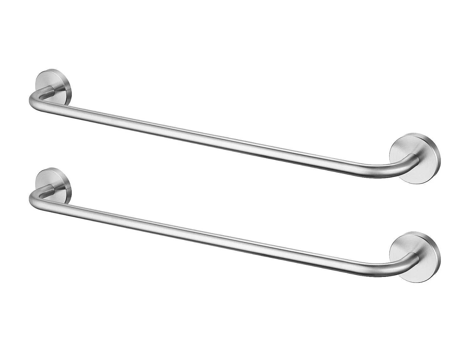 Auralum MAX Handtuchhalter fürs Badezimmer, 60 cm, Wandmontage, selbstklebend oder zum Bohren, wasserdicht, Handtuchstange aus 304 Edelstahl, 2 Stück