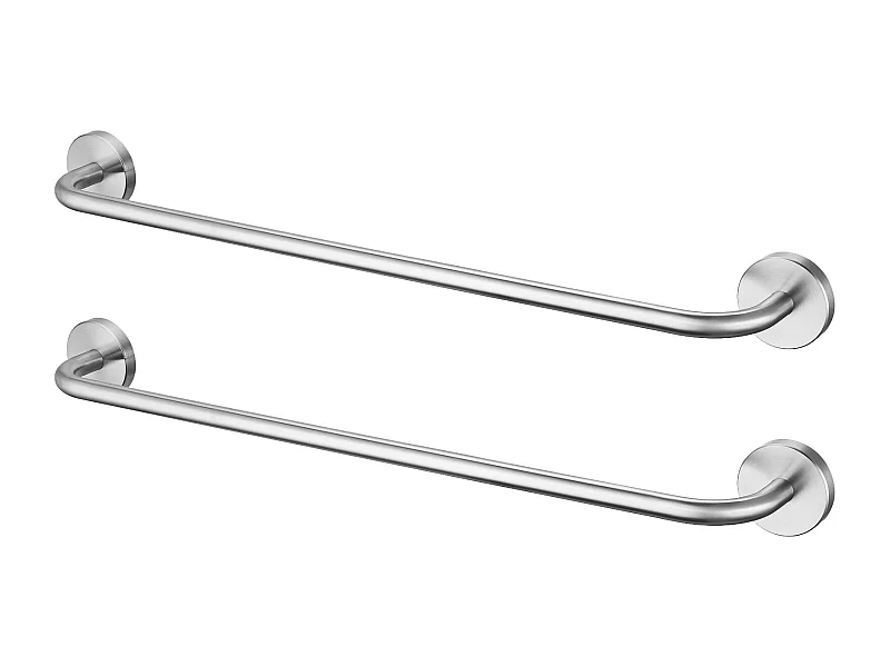 Auralum MAX 2PCS 60cm Porte-Serviettes Salle Bain Porte Serviette Murale Auto-adhésif ou Perçage Barre Porte Serviette Imperméable en Inox 304