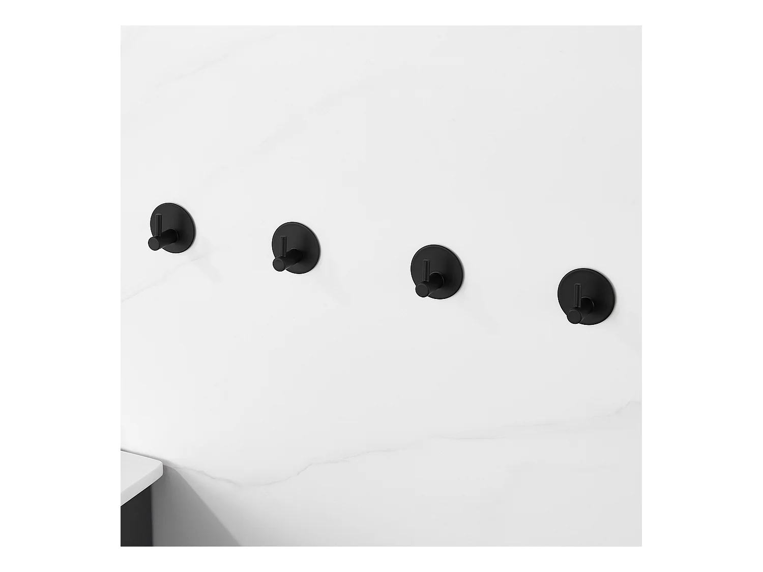 Auralum Max Set de Accesorios Baño 6 Piezas,Autoadhesivo o Taladro, Toallero,Portarrollos de Papel Higiénico,Gancho Pared,Acero Inoxidable,Negro Mate