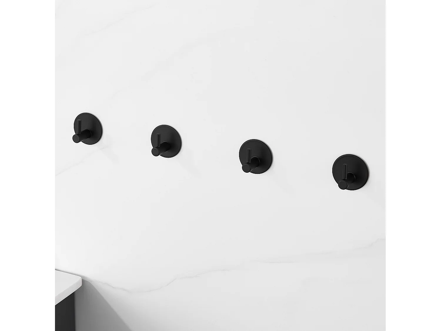 Auralum Max Set de Accesorios Baño 6 Piezas,Autoadhesivo o Taladro, Toallero,Portarrollos de Papel Higiénico,Gancho Pared,Acero Inoxidable,Negro Mate