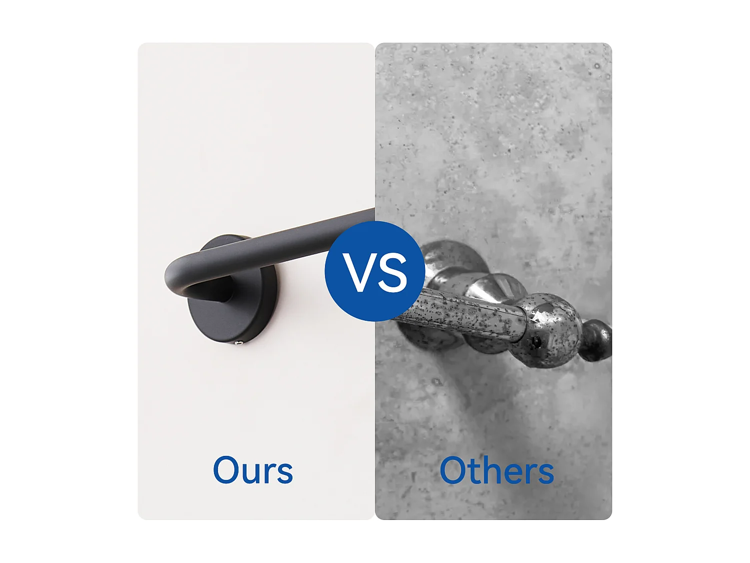 Auralum MAX 2-teiliger Handtuchhalter für das Badezimmer, selbstklebend oder zum Bohren, 60 cm, Handtuchhalter aus schwarzem 304 Edelstahl zur Wandmontage