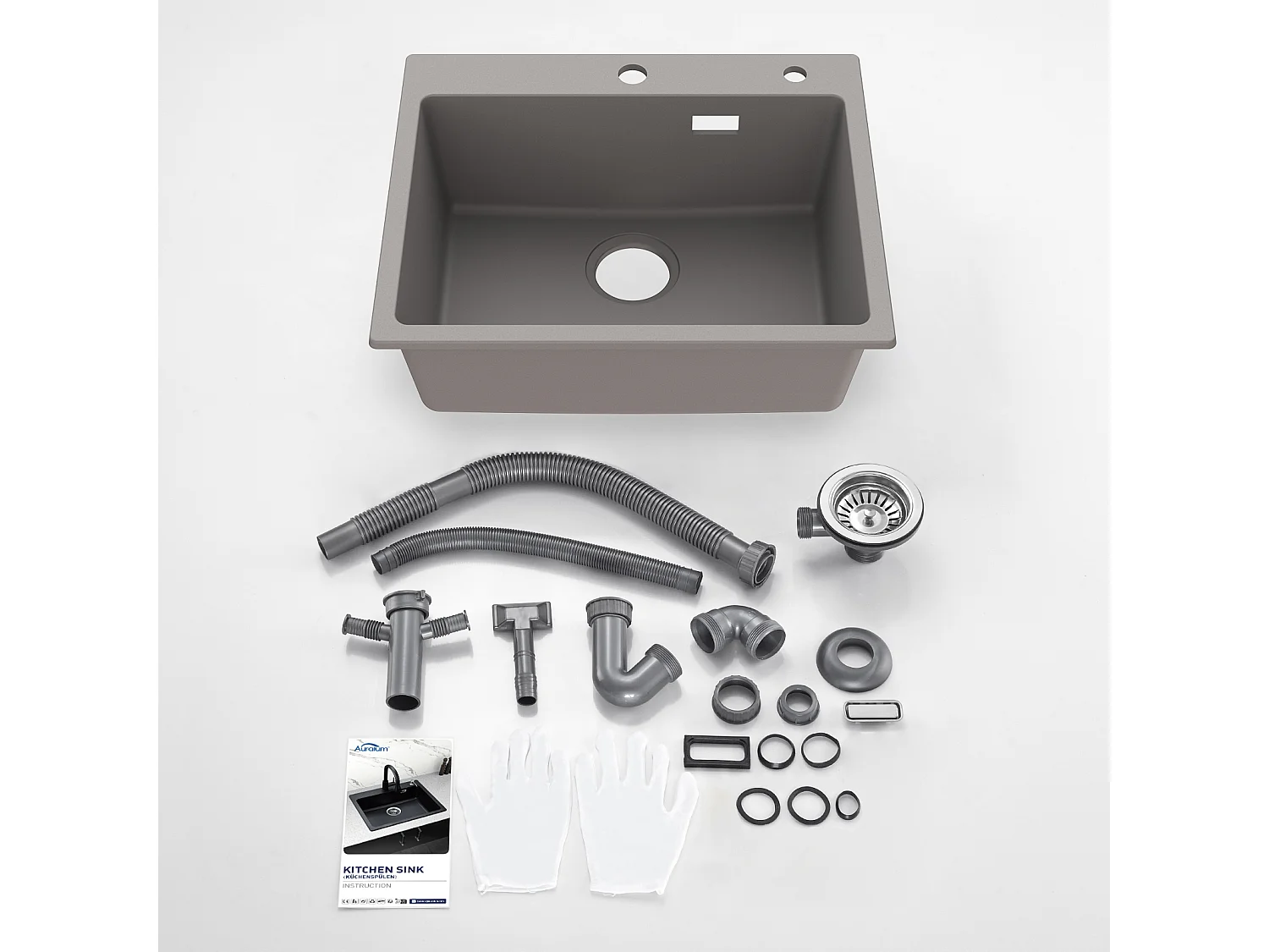 Porta asciugamani doppio braccio, porta asciugamani doppio per bagno/cucina, porta asciugamani a parete, autoadesivo o forabile, 42 cm, spazzolato