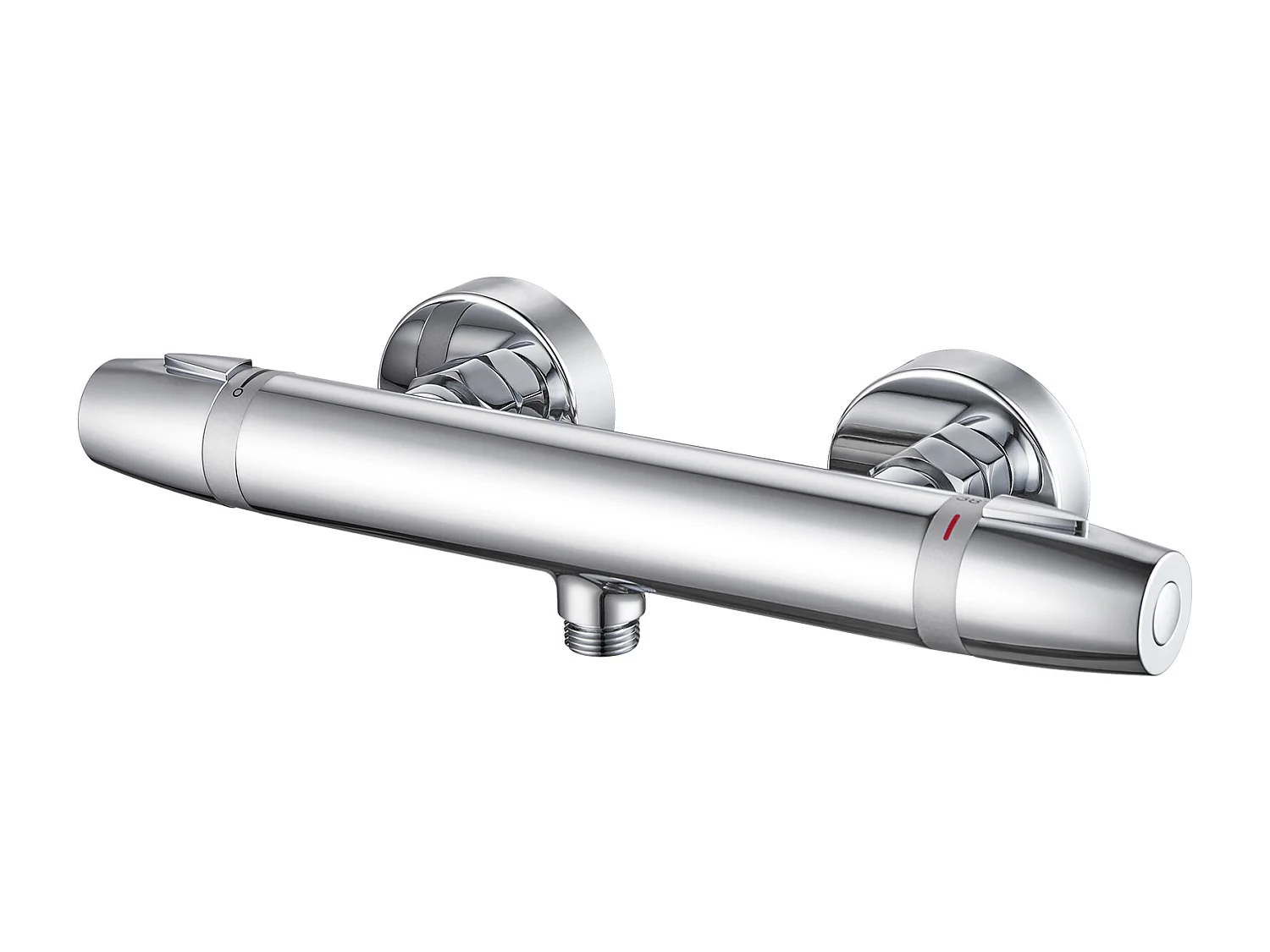Auralum Max Thermostat-Brausemischer, Wandmontage, Verbrühungsschutz, Warm-/Kaltwasserhahn, konstante Temperatur 38°, Chrom