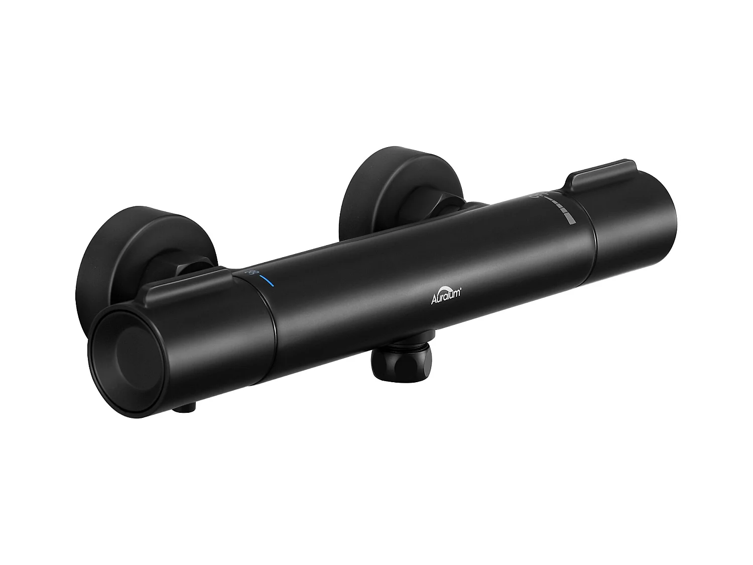 Mitigeur Thermostatique Douche Noir Mat,,Murale Robinet Thermostatique Douche avec Bouton Sécurisé à 38°C Anti-brûlure ,Mitigeur Douche Laiton