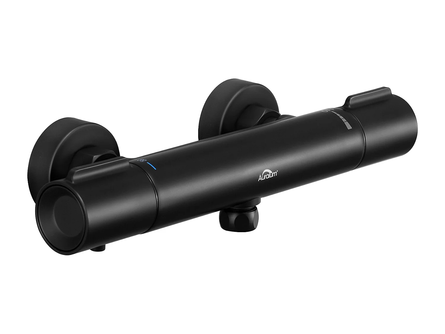 Douche Thermostatische Mengkraan Mat Zwart,,Muur Thermostatische Douchekraan met 38°C Veilige Knop Anti-verbranding ,Messing Douchemengkraan