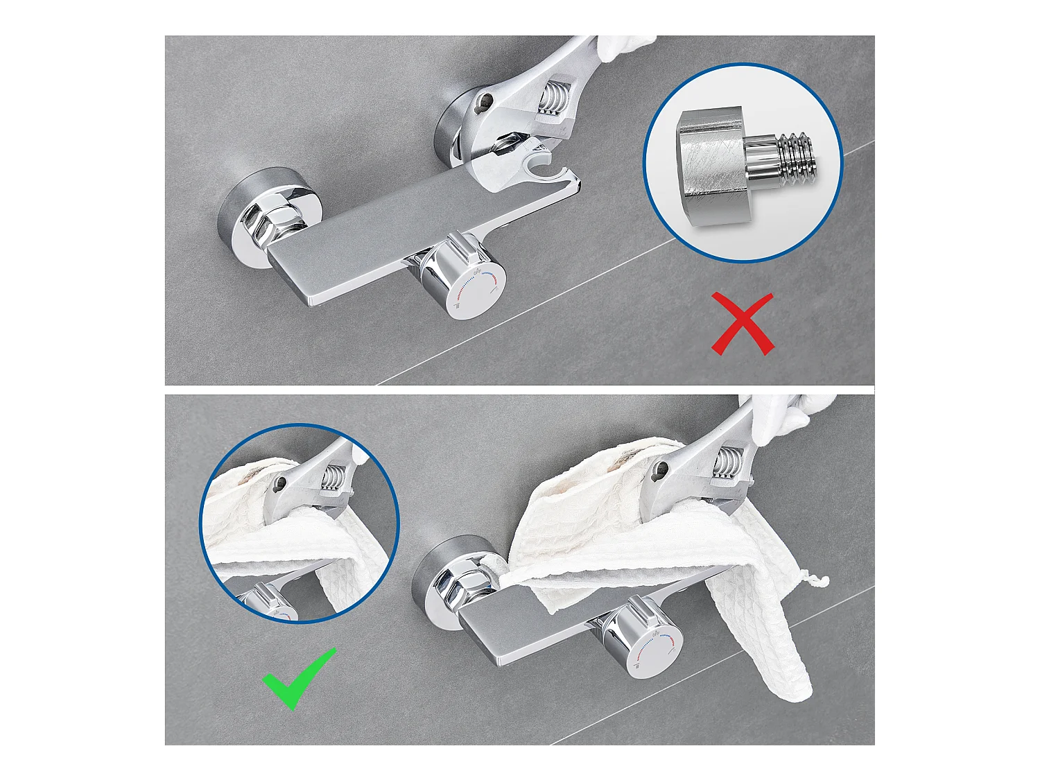 Auralum MAX Grifo para Bañera en Cascada, Mezclador de Bañera de Pared con Ducha de Mano de 5 Modos, Grifo Mezclador de Baño de Latón, Cromo
