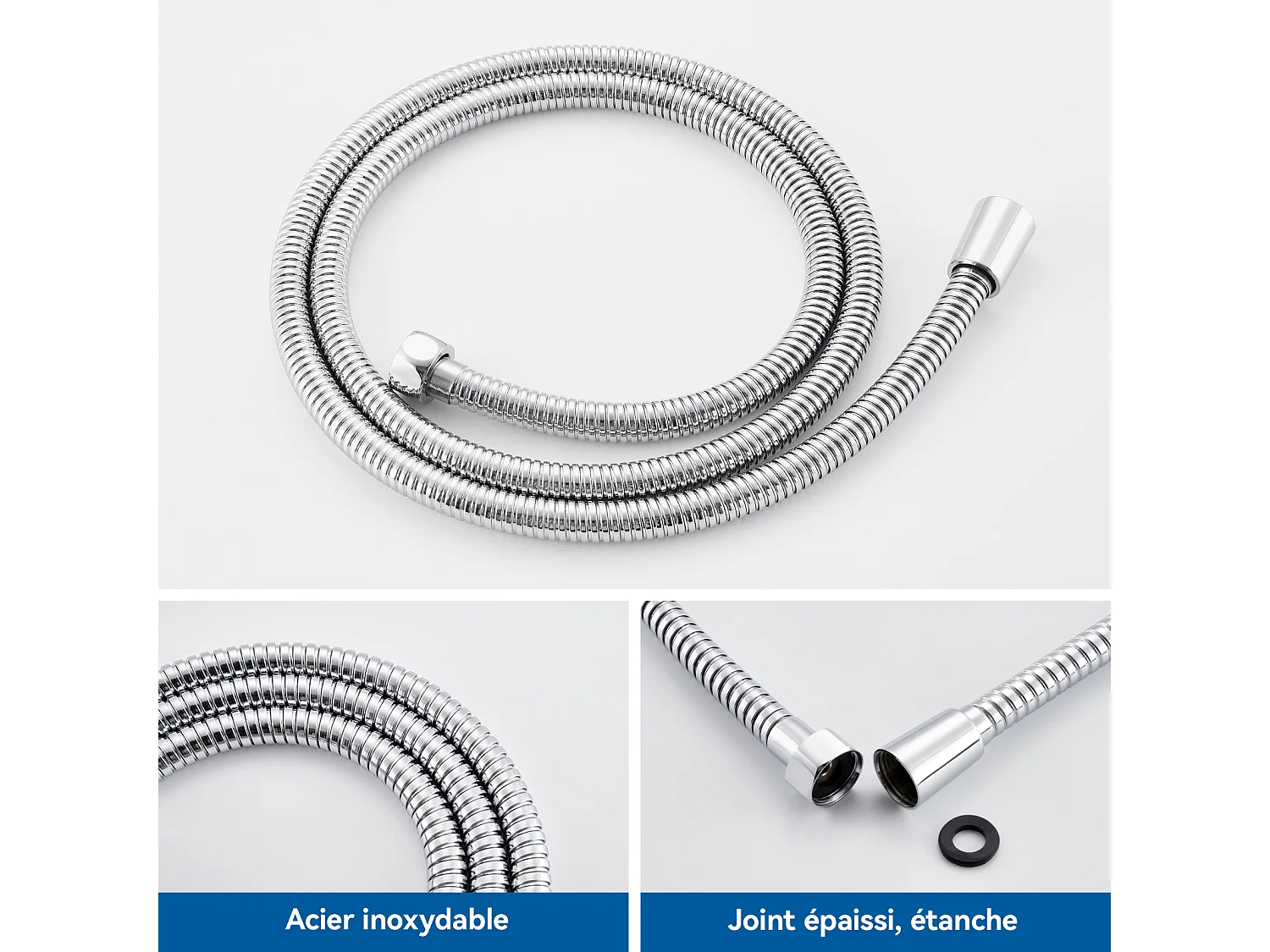 Auralum MAX rubinetto per vasca a cascata, miscelatore per vasca a parete con doccetta a 5 modalità, miscelatore per bagno in ottone, cromato