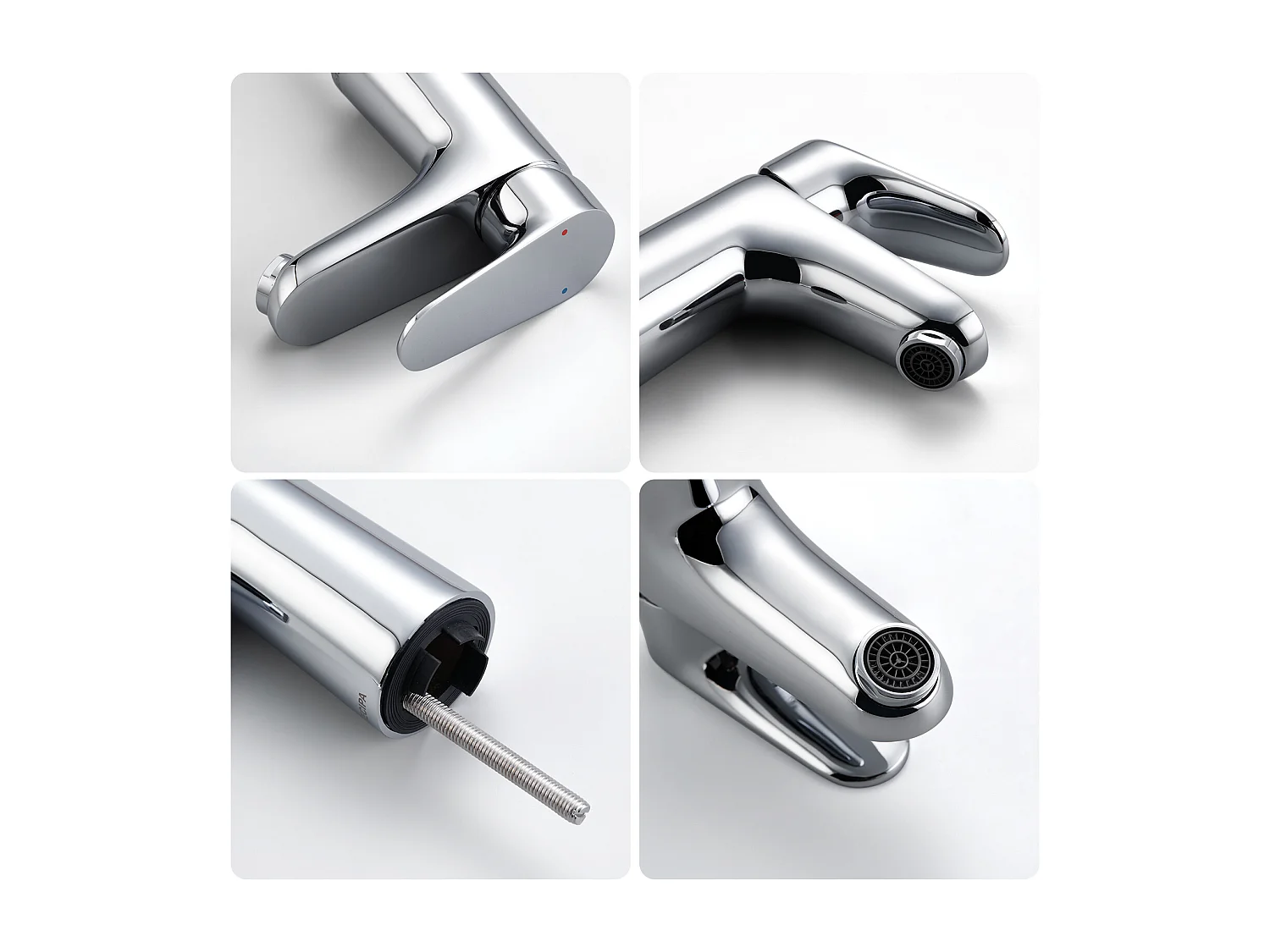 Cecipa max Mezclador de Lavabo Grifo Negro Grifo de Baño de Acero Inoxidable, Modelo UE