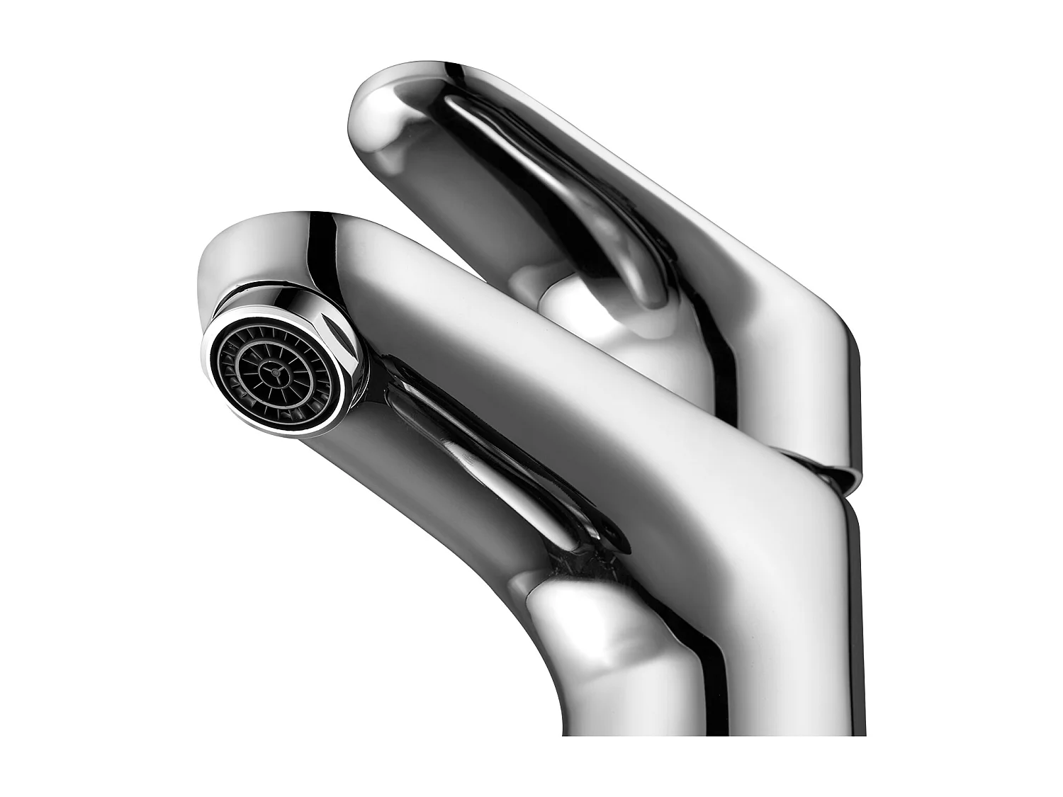 Cecipa max wastafelmengkraan zwarte kraan roestvrijstalen badkamerkraan, EU-model