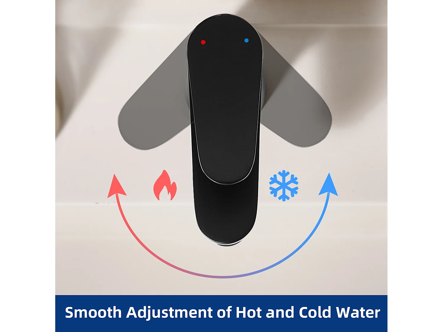 Cecipa max Mezclador de Lavabo Grifo Negro Grifo de Baño de Acero Inoxidable, Modelo UE