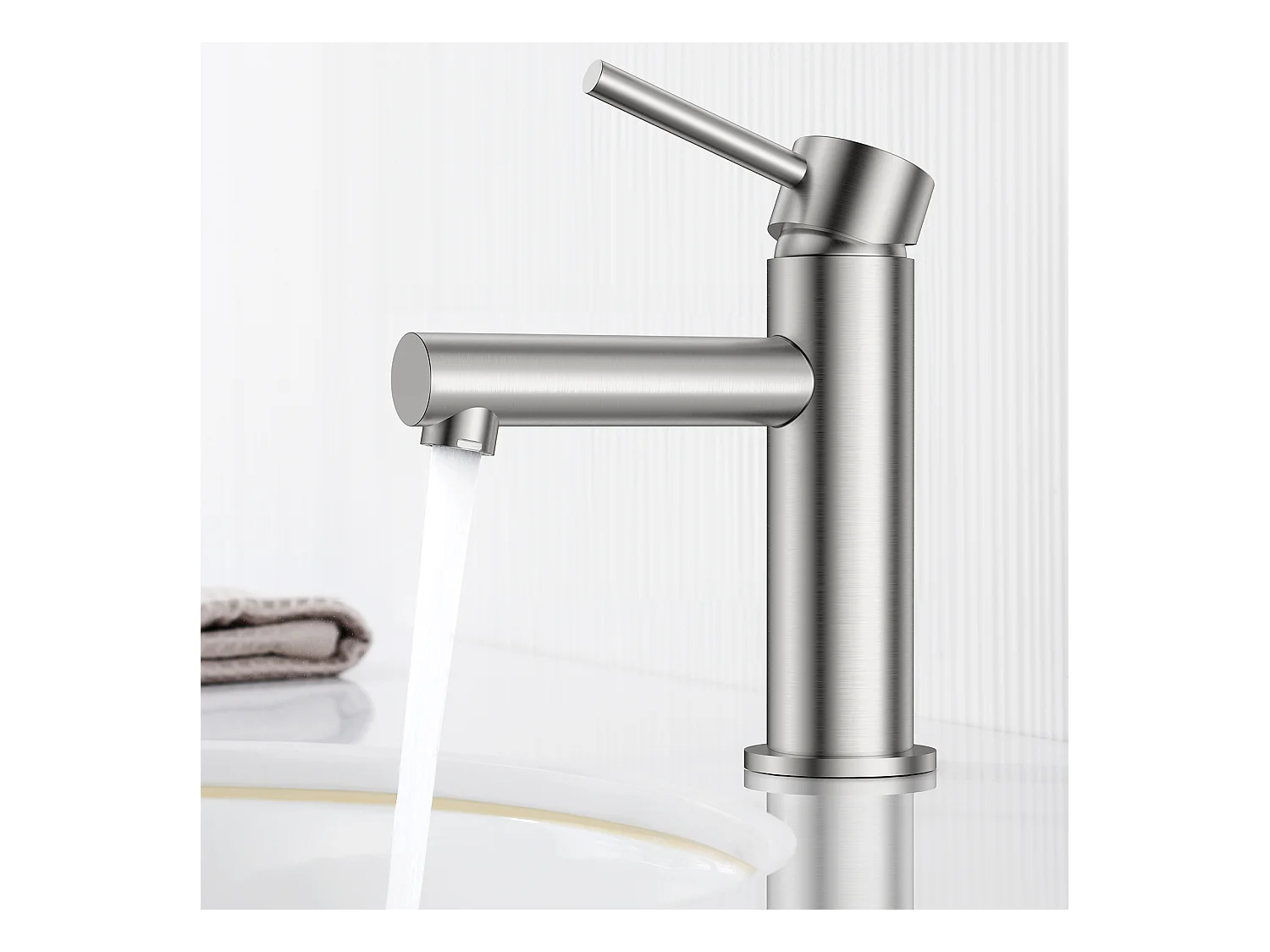 Cecipa max mitigeur de lavabo robinet de salle de bains robinetterie de lavabo en acier inoxydable Brossé,EU Modèle