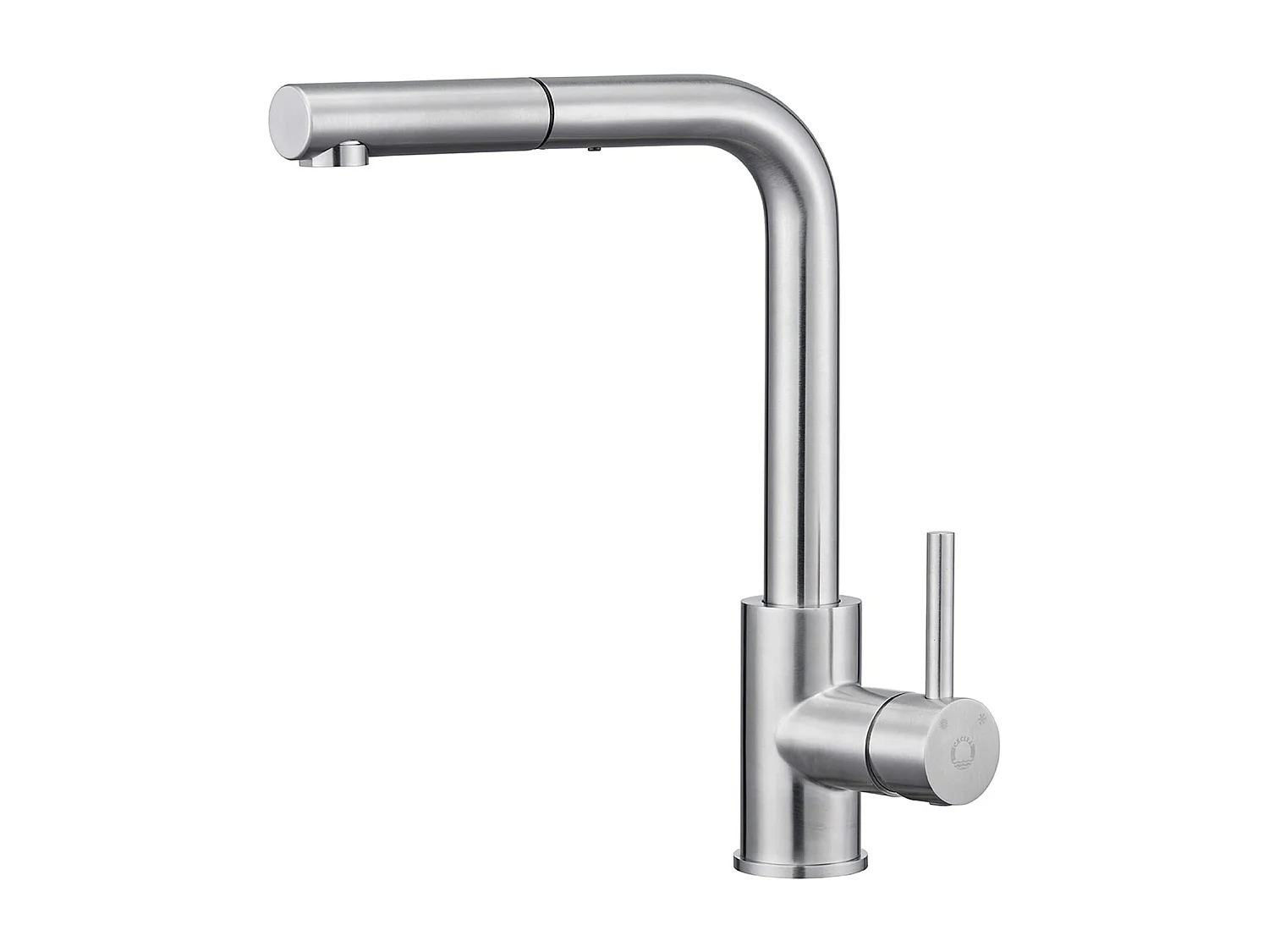 Cecipa max Mitigeur Cuisine Brossé Douchette Robinet Douchette d'évier Extractible Mitigeur Evier Bec Haut Pivotant à 360° Acier Inox,EU Modèle