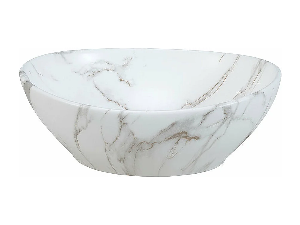 Aufsatzwaschbecken aus Keramik PATI in Mamoroptik