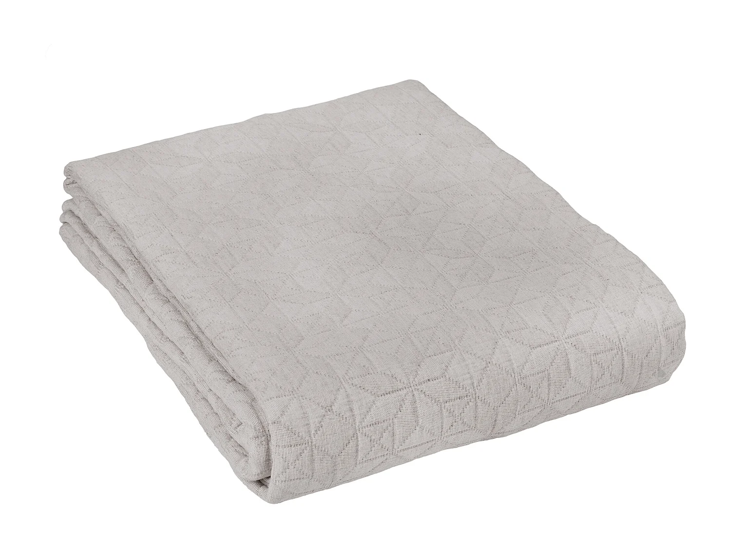 Dessus de lit Jacquard 180x250 cm GUETHARY coton écru ficelle