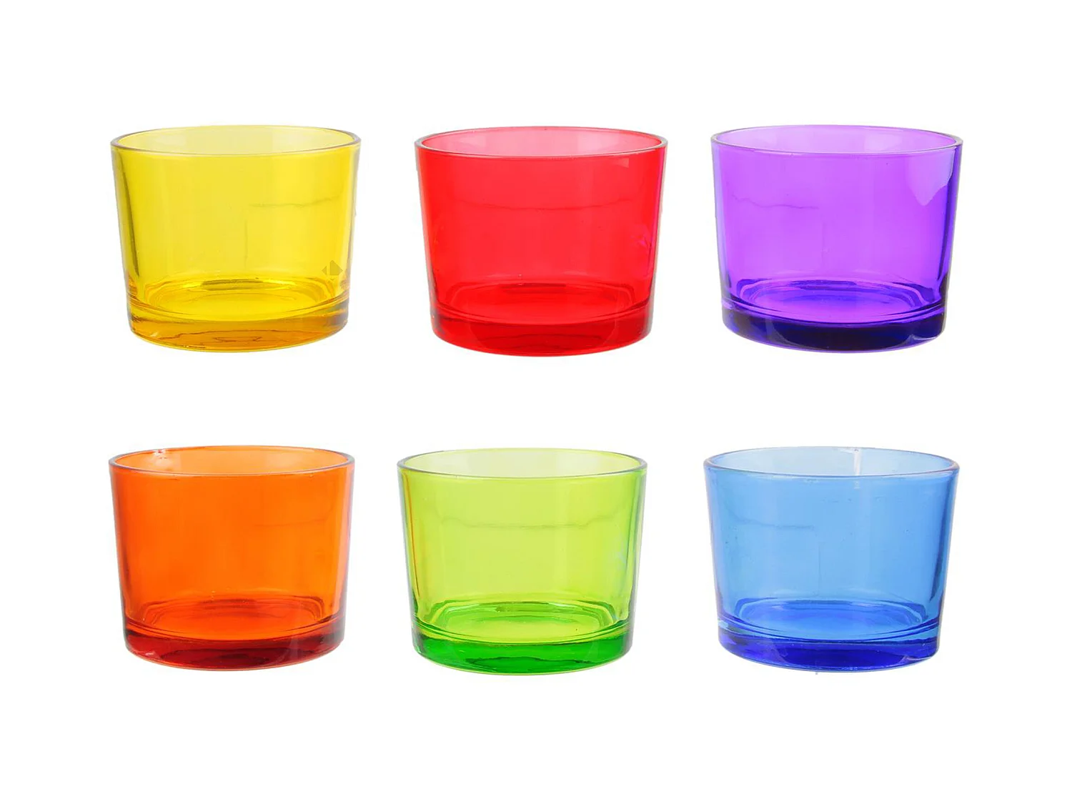 Lot de 6 verres à eau colorés 16cl collection NUANCE multicolore