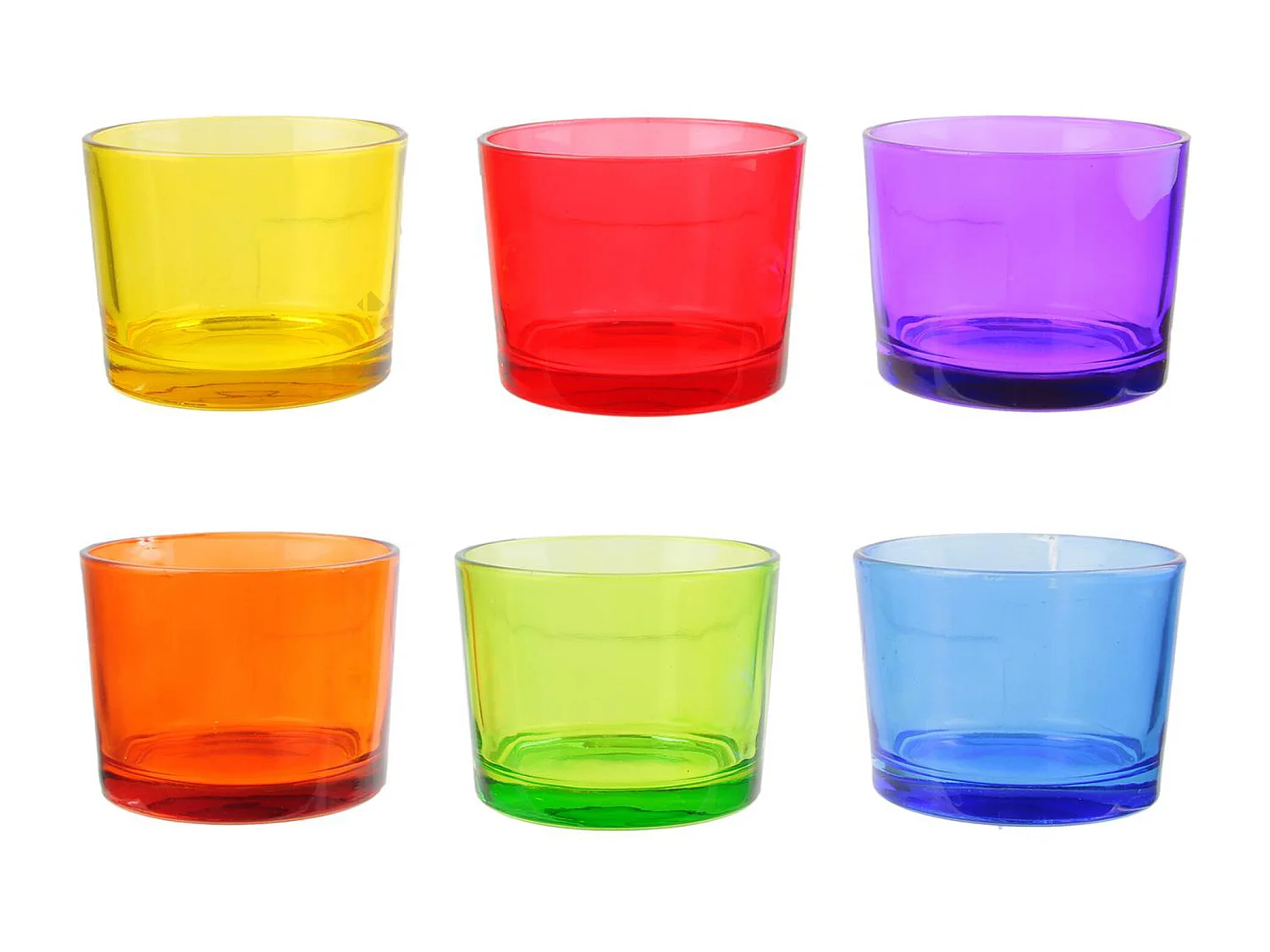 Lot de 6 verres à eau colorés 16cl collection NUANCE multicolore