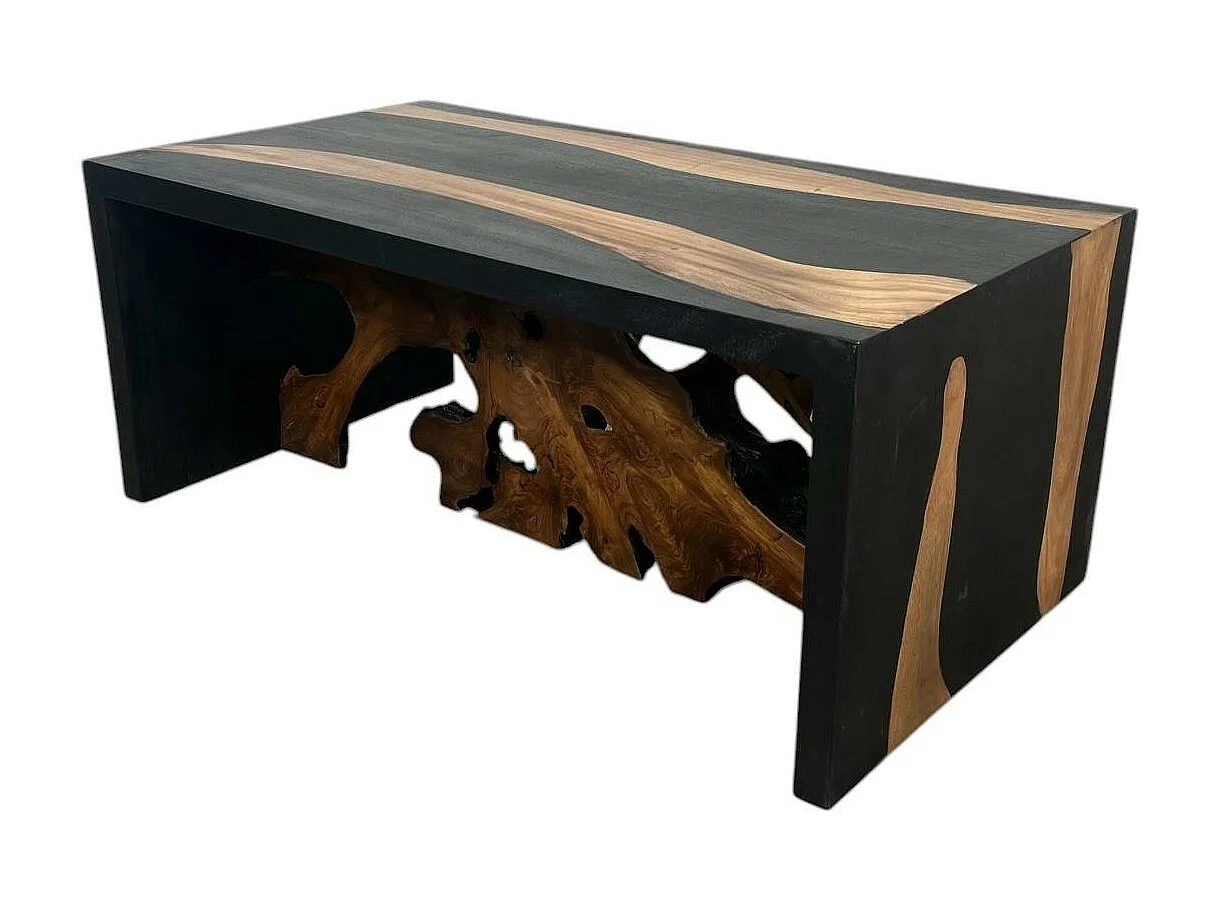 Table de salon racine noire et naturelle ARIZONA