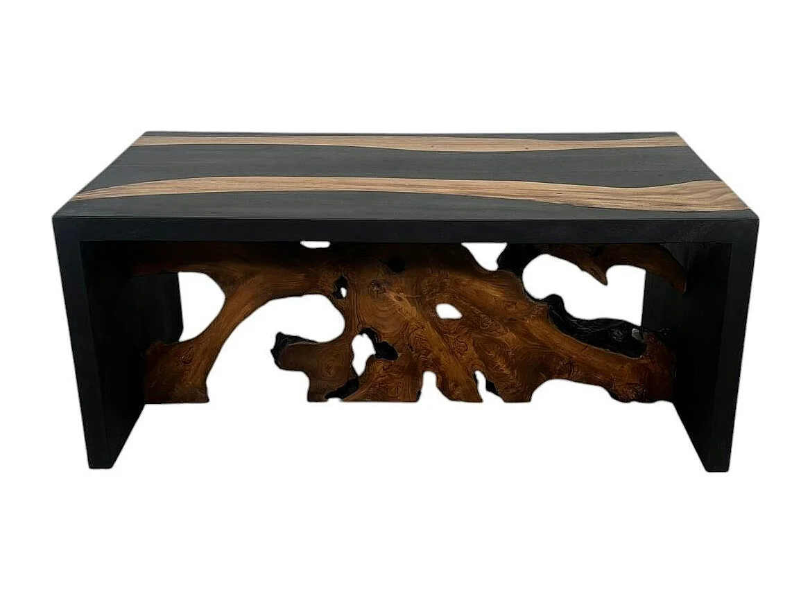 Table de salon racine noire et naturelle ARIZONA