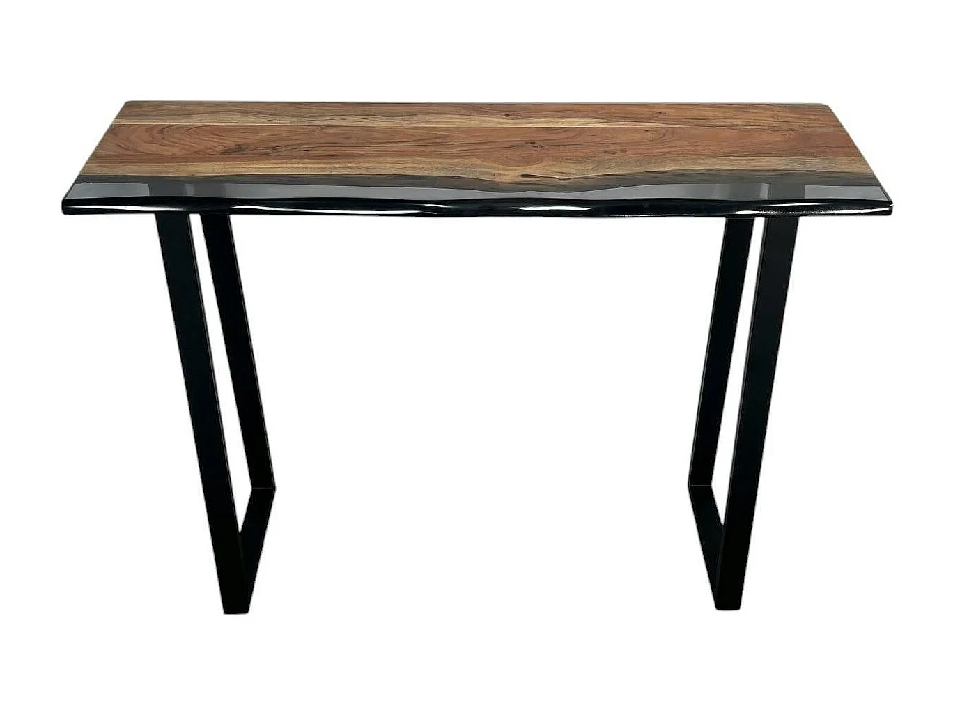 Console epoxy noir et bois d'acacia BORA