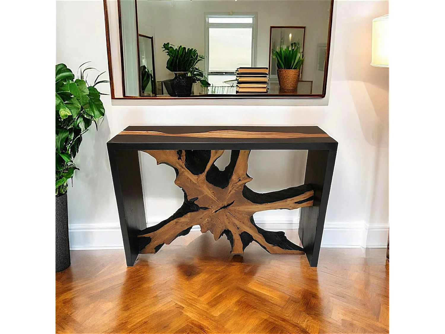 Console racine noire et naturelle ARIZONA