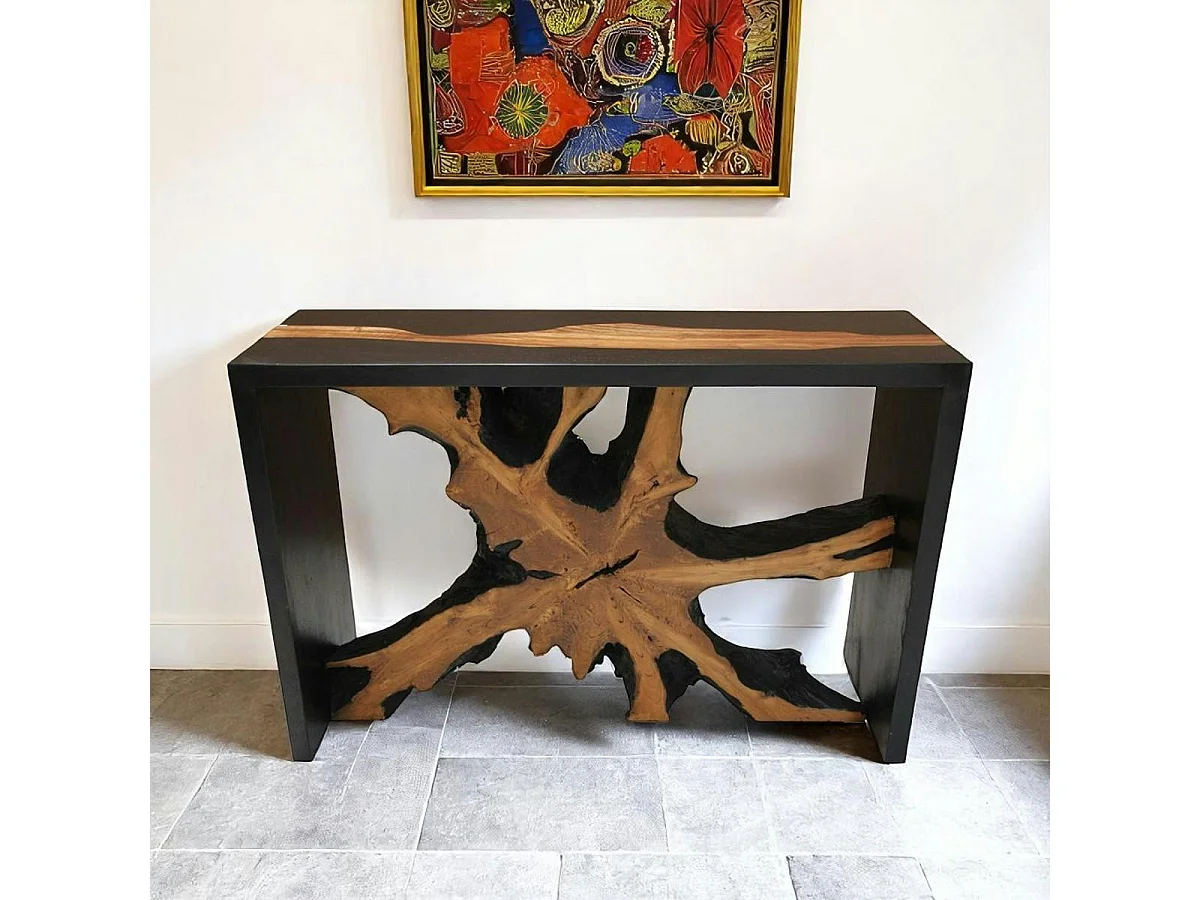 Console racine noire et naturelle ARIZONA