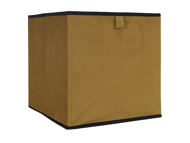 Cube de rangement décoratif 27 L VITALY 30x30x30 cm jaune foncé