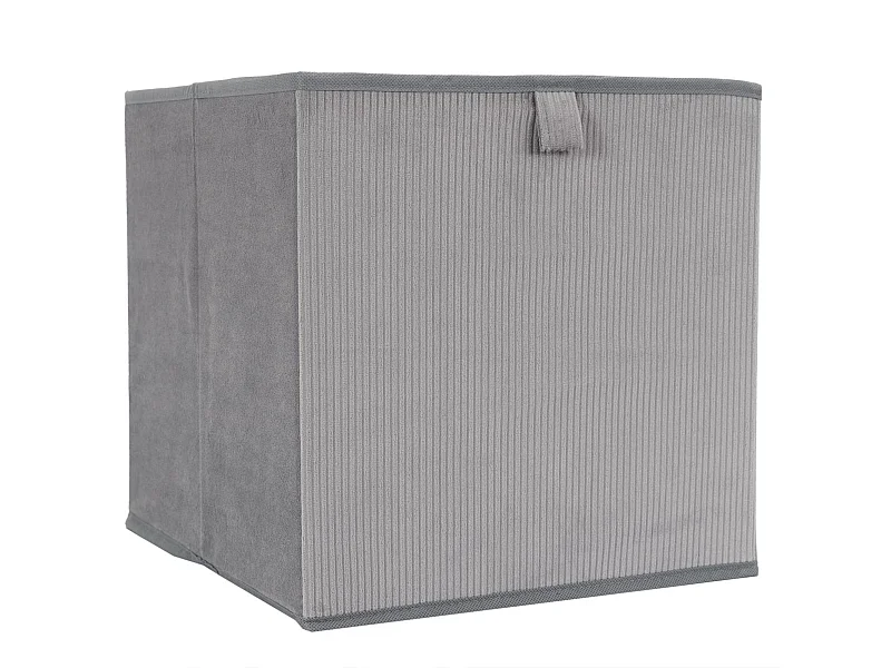 Cube de rangement décoratif 27 L collection VITALY 30x30x30 cm gris