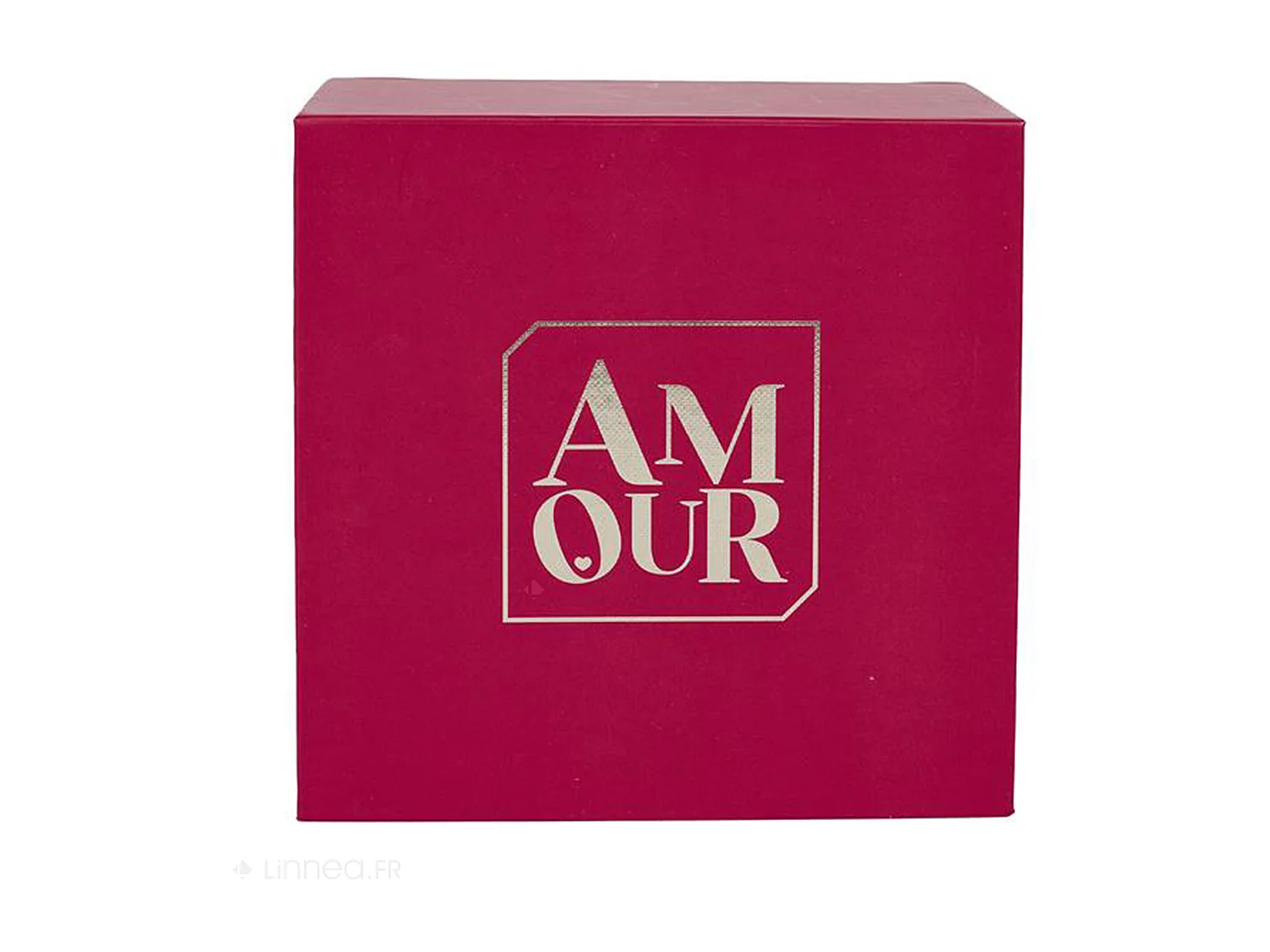 Bougie parfumée 3 mèches en coton AMOUR à la cire de parafine senteur rêve poudré