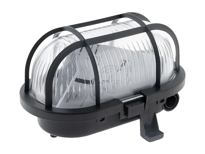 Hublot ovale 60W IP44 E27 Classe II - Noir - Zenitech