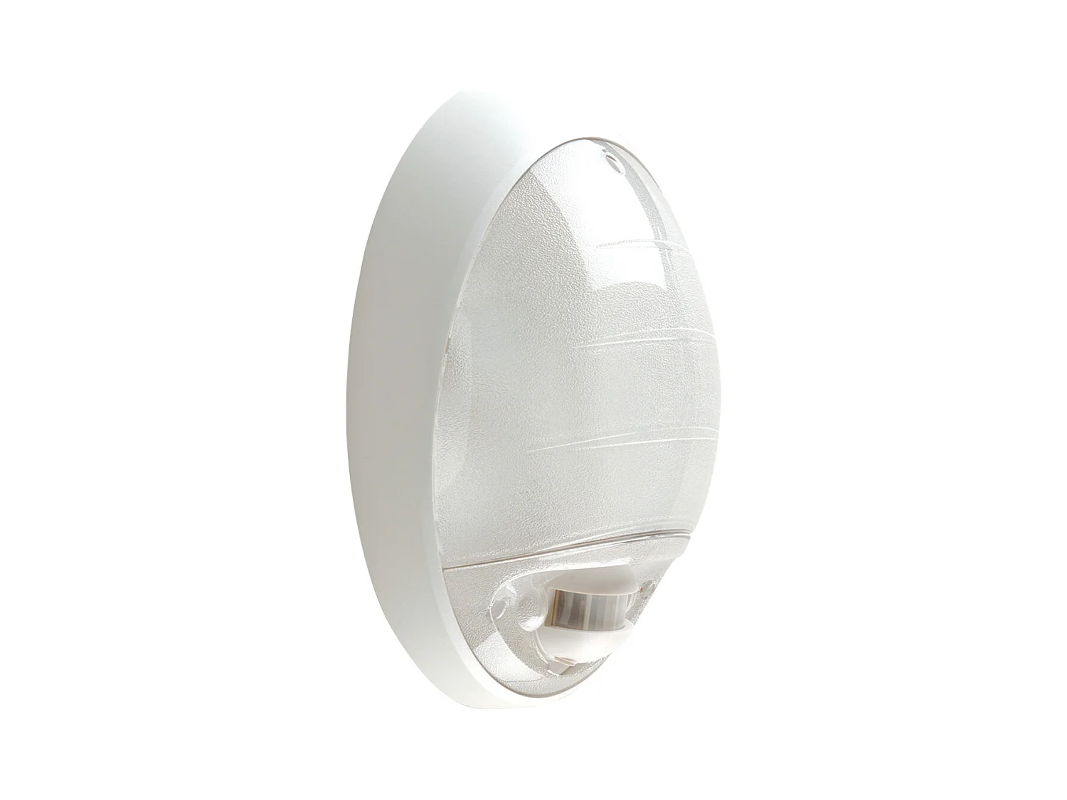 Applique Atoll ovale E27 sans source lumineuse infrarouge - Blanc - Lébénoïd