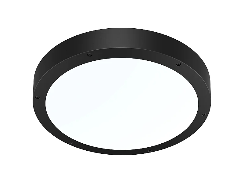 Plafonnier rond IP65 (1800lm 5700K ) - Noire - Voltman