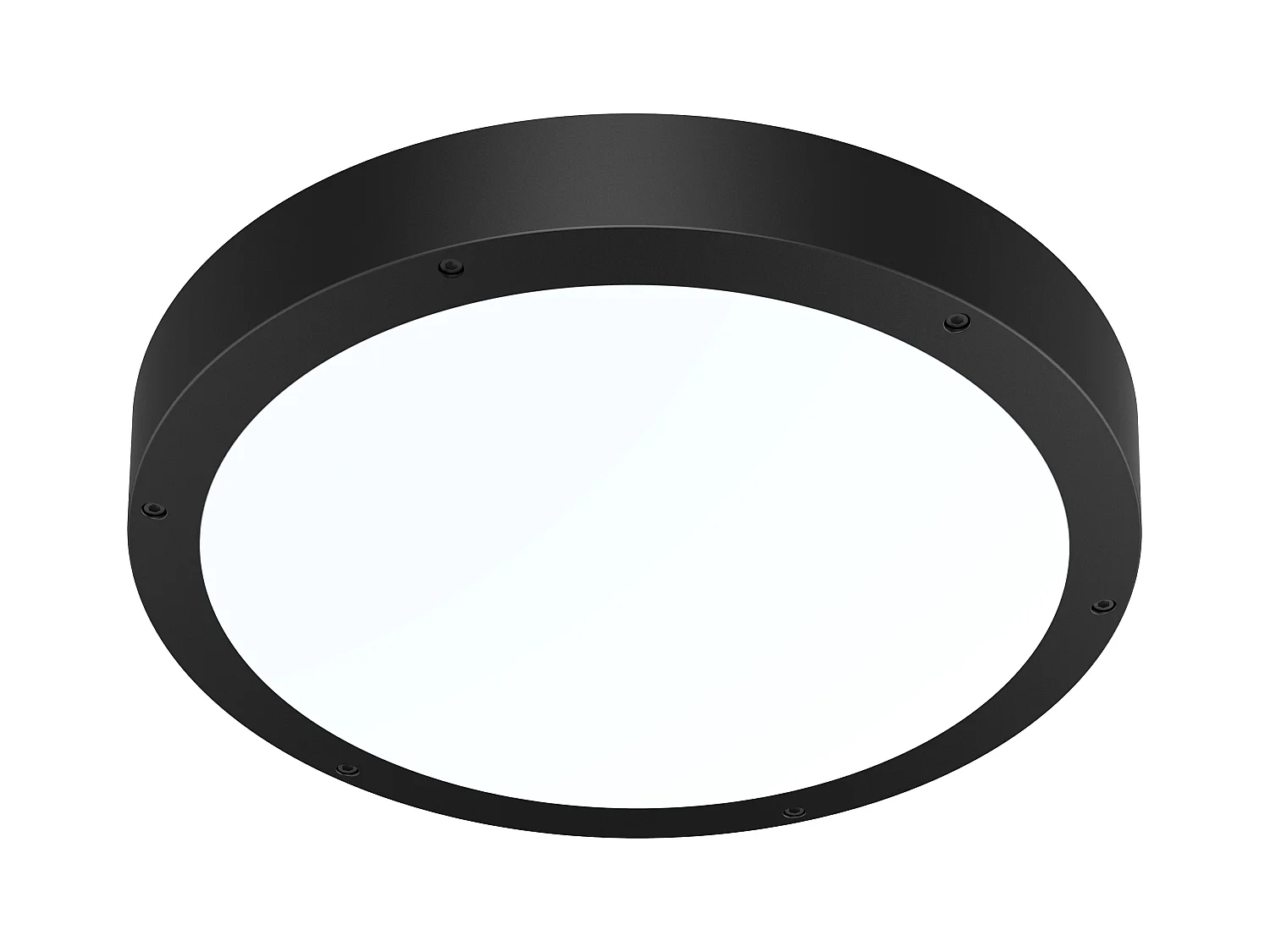 Plafonnier rond IP65 (1800lm 5700K ) - Noire - Voltman