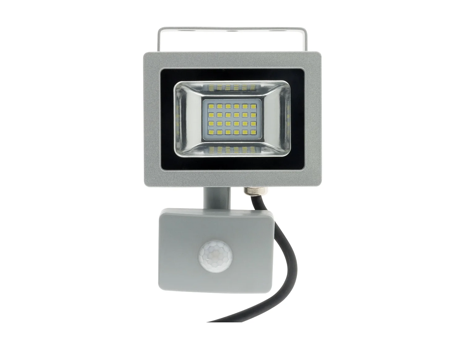 Projecteur LED + détecteur de mouvement 10W 850lm - Gris - Elexity