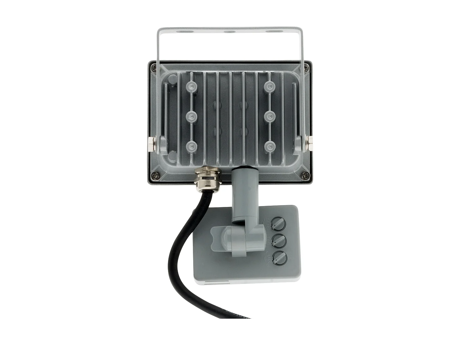 Projecteur LED + détecteur de mouvement 10W 850lm - Gris - Elexity