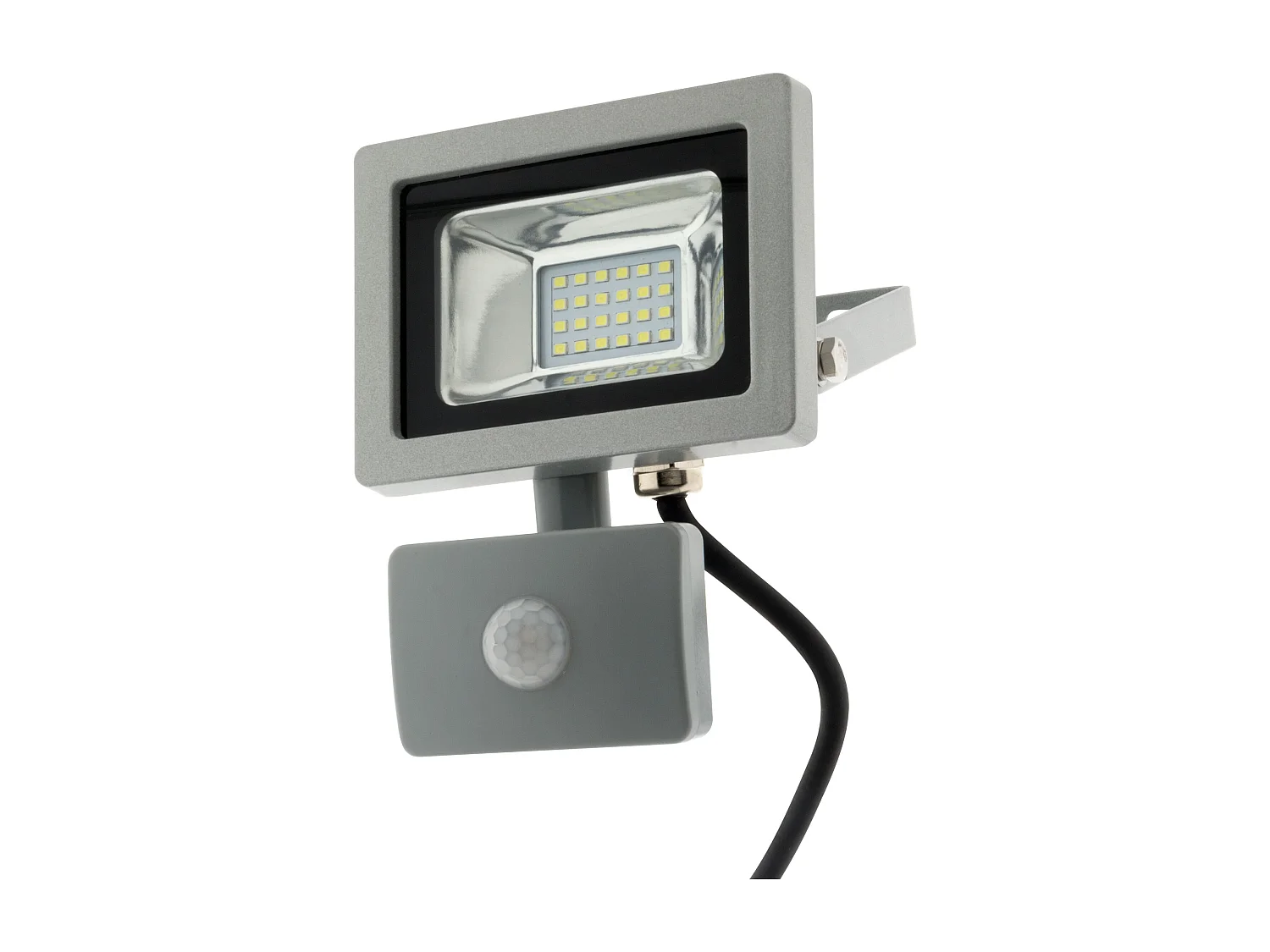 Projecteur LED + détecteur de mouvement 10W 850lm - Gris - Elexity