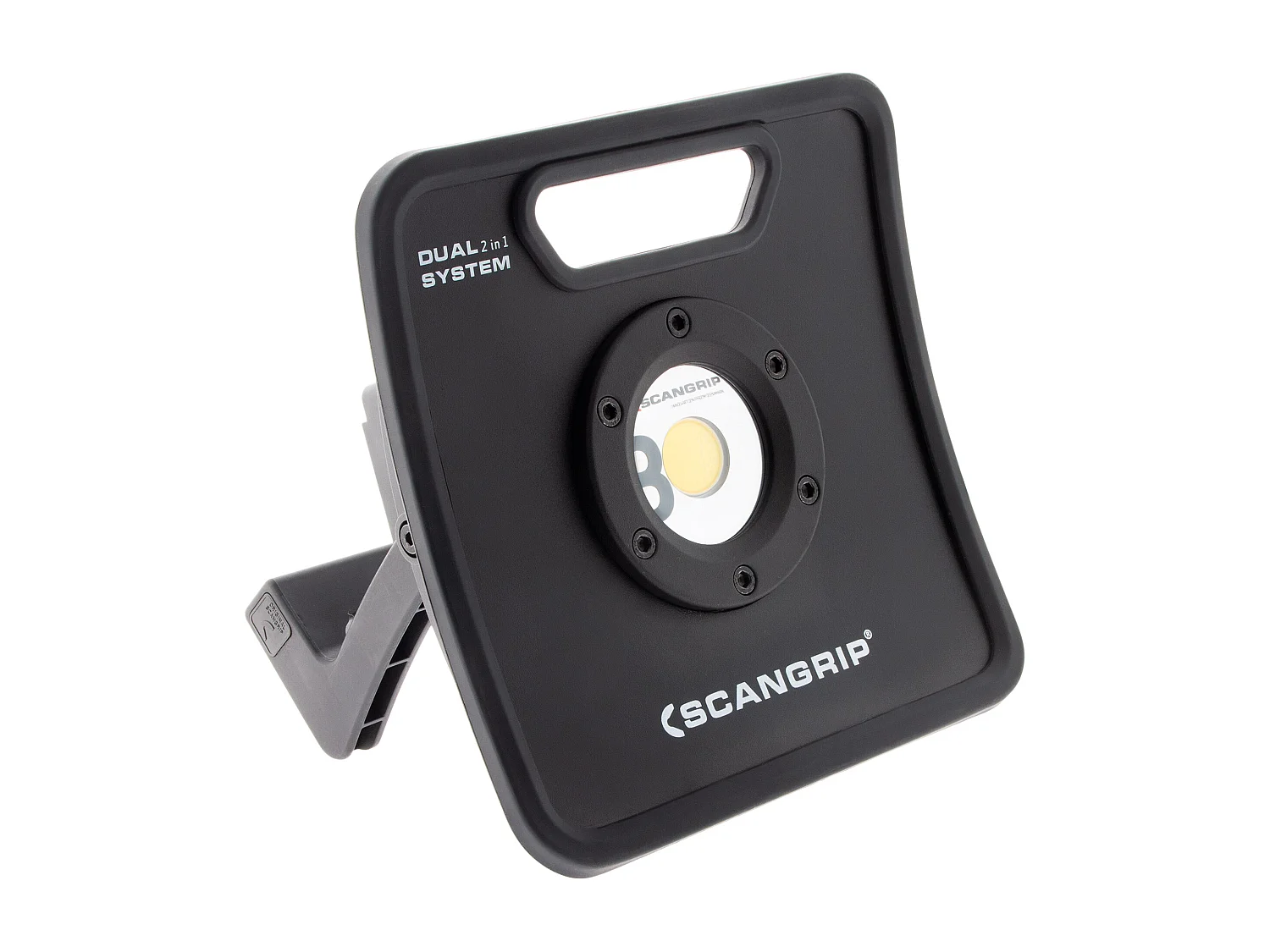 Universele LED-schijnwerper 4000lm IP67 met oplaadbare batterij 14u, 5m kabel, 5 lichtniveaus, aluminium behuizing